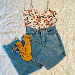 Loft Floral Camisole with Ruffle Detail